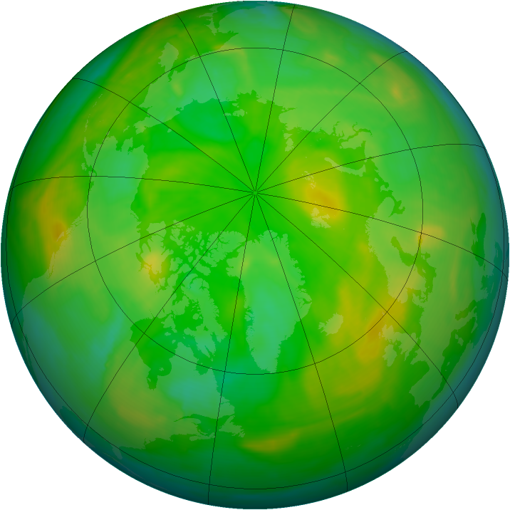 Arctic ozone map for 18 June 2008
